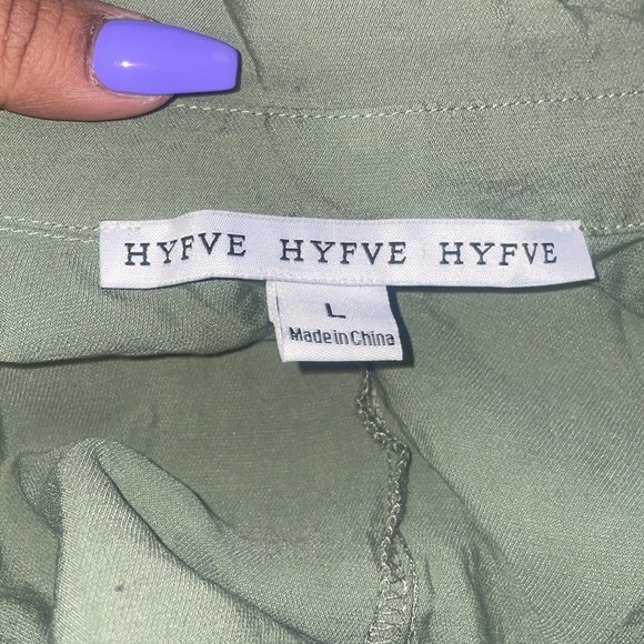 Sage green dress lightly worn. Size large but run small. I’m 5”1 and 145 lbs - Picture 2 of 3